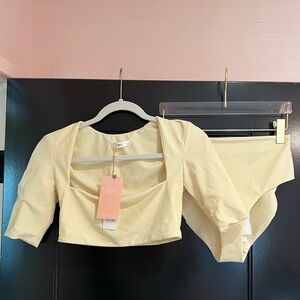 NWT Fe Noel Swim Set in Cream Size S